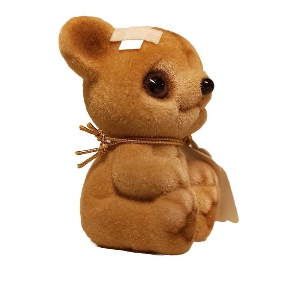 Josef Originals Fuzzy Wuzzy 2” Bear Bandaid Get Well Soon Vtg Figurine Japan - Picture 4 of 11